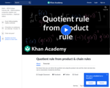 Quotient rule from product rule