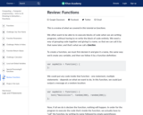 Review: Functions