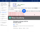 Debugging webpages with the browser console