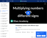 Example: Multiplying numbers with different signs