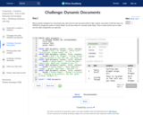 Challenge: Dynamic Documents