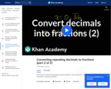 Converting Repeating Decimals to Fractions 2
