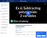 Subtracting polynomials with multiple variables