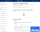 Inductor i-v equation in action