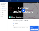 Finding central angle measure given arc length