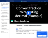 Converting a fraction to a repeating decimal