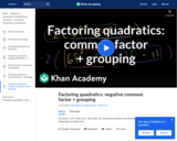 Example 6: Factoring by grouping