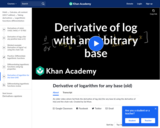 Derivative of log with arbitrary base