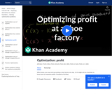 Optimizing profit at a shoe factory