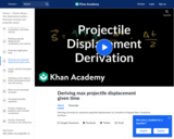 Deriving Max Projectile Displacement Given Time