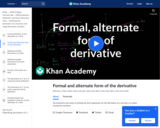 Formal and alternate form of the derivative