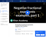 Negative fractional exponent examples