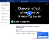 Doppler effect formula when source is moving away