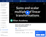 Sums and Scalar Multiples of Linear Transformations