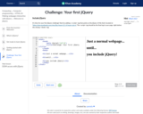 Challenge: Your first jQuery