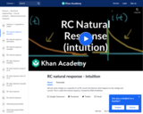 RC natural response - intuition