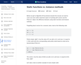 Static functions vs. instance methods