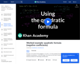 Example 5: Using the quadratic formula