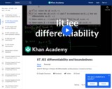 IIT JEE Differentiability and Boundedness