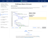 Challenge: jQuery trivia quiz
