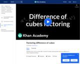 Difference of Cubes Factoring