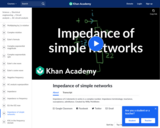 Impedance of simple networks