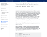 Custom distribution of random numbers