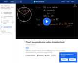 Perpendicular Radius Bisects Chord