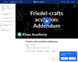 Friedel Crafts Acylation Addendum