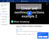 Linear and nonlinear functions (example 2)