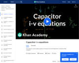 Capacitor i-v equations