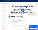 Graphing points and naming quadrants exercise