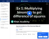 Multiplying binomials to get difference of squares