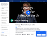 Ecology - Rules for Living on Earth