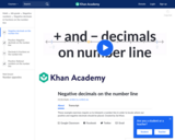 Positive and negative decimals on a number line