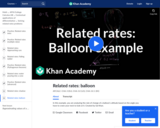 Rate of change of balloon height