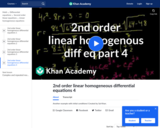 2nd Order Linear Homogeneous Differential Equations 4