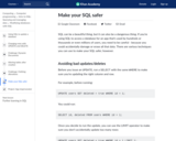 Make your SQL safer