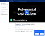 Terms coefficients and exponents in a polynomial