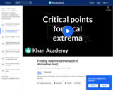 Testing critical points for local extrema