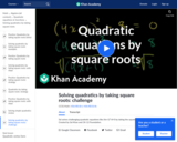 Solving Quadratic Equations by Square Roots