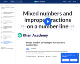 Positive improper fractions on the number line