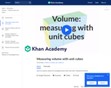 Measuring volume with unit cubes