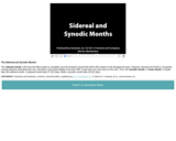 Sidereal and Synodic Months