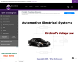 Wisc-Online Automotive Electrical Systems: Kirchhoff's Voltage Law