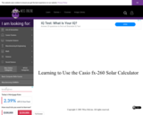 Wisc-Online Casio fx-260 Solar Calculator - Defining the Keys