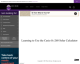 Wisc-Online Casio fx-260 Solar Calculator - Finding the Keys