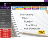 Wisc-Online Subtracting Mixed Number Fractions with Borrowing