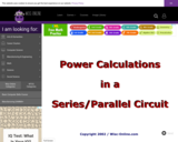 Wisc-Online Power Calculations in a Series/Parallel Circuit