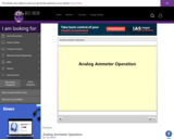 Wisc-Online Analog Ammeter Operation